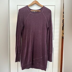 Athleta Plum Criss Cross Sweatshirt Tunic Dress